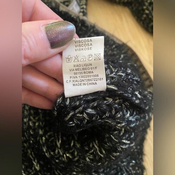 Witchy Goth Y2K Chunky Knit Dramatic Bell Sleeves Cottagecore Goth - Picture 13 of 13